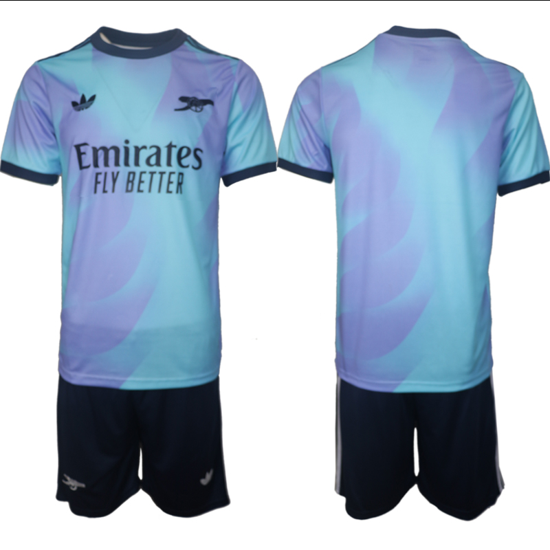 Men 2024-2025 Club Arsenal away Purple blue blank Soccer Jersey->customized soccer jersey->Custom Jersey